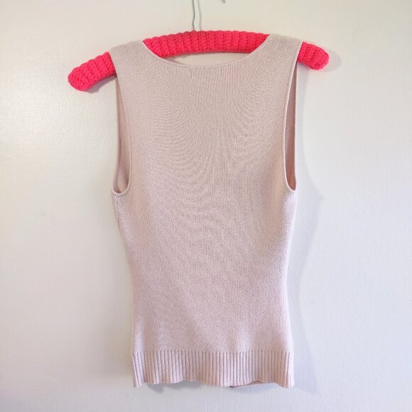 Ramy Brook Cashmere Blend Knit Wrap Top Sleeveless Pink Blush Women's Small - Picture 5 of 10